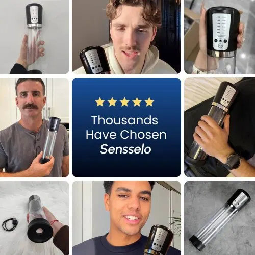 Components included with the Sensselo Penis Pump.